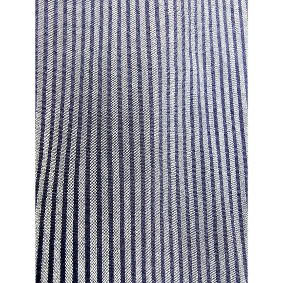 Calvin Klein Modern Fit Size Medium Men's Gray Navy Stripe Long Sleeve Shirt - Picture 7 of 12